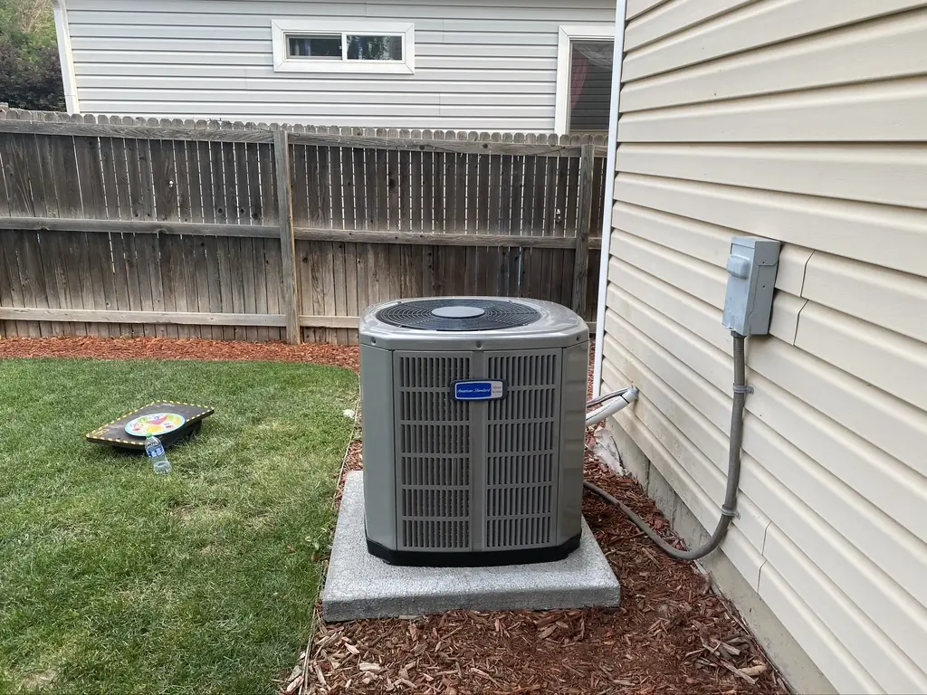 Outdoor AC unit inspected by Ace Mechanical